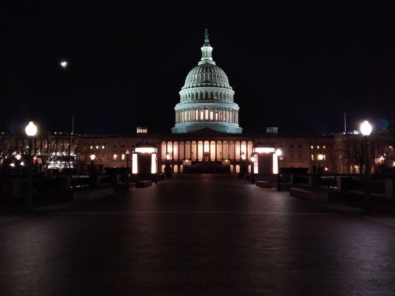 Night view of the U.S. Capitol in Washington, D.C.