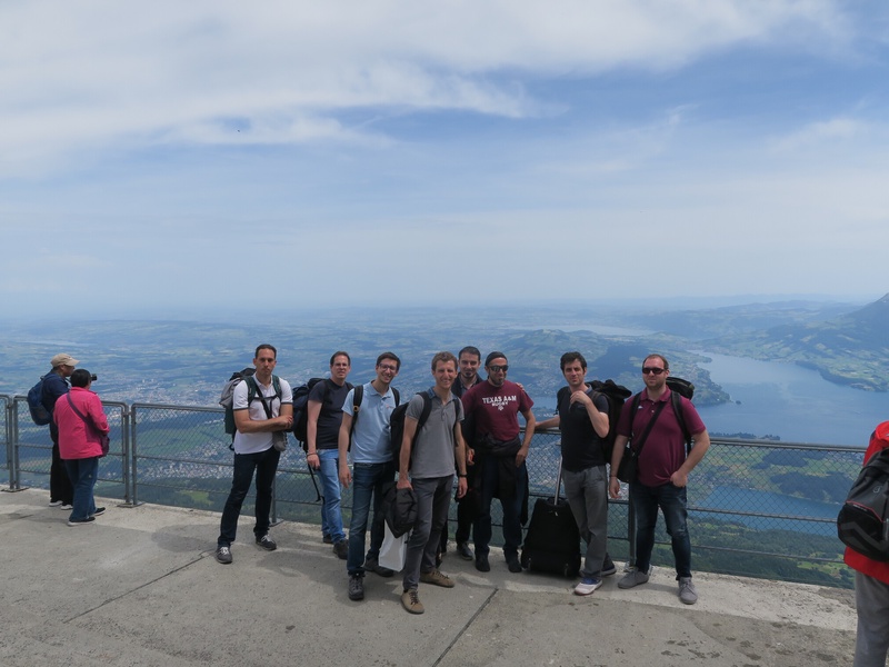 The **treno**lab team on the Panorama terrace at the top of Mount Pilatus.