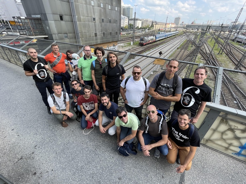 TRENOlab team on the Hackerbrücke bridge