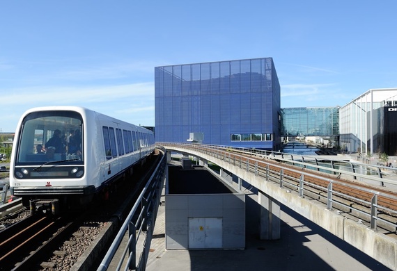 M1 Metro arriving at DR Byen station