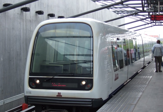 Metro train at Vanløse station