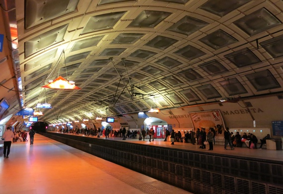 Paris RER E Magenta station