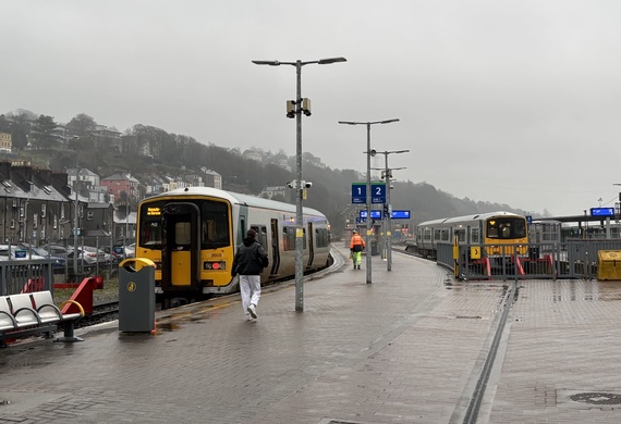 Local commuter trains at Cork