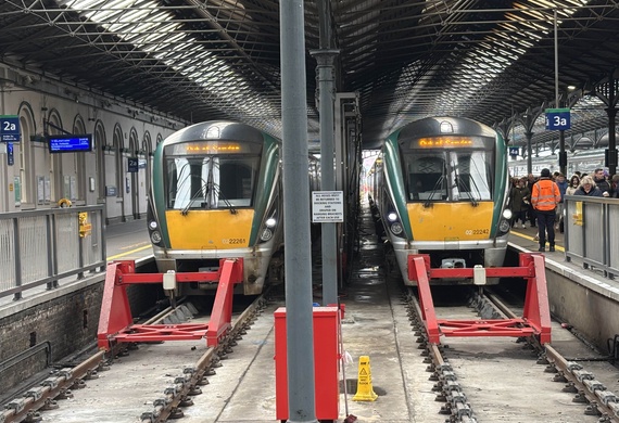 Trains at Dublin Connolly station