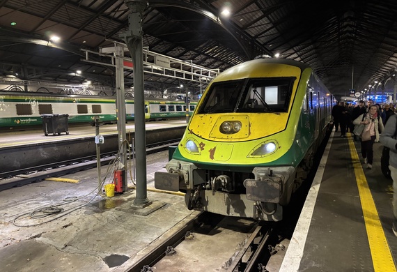 Train at Dublin Connolly station