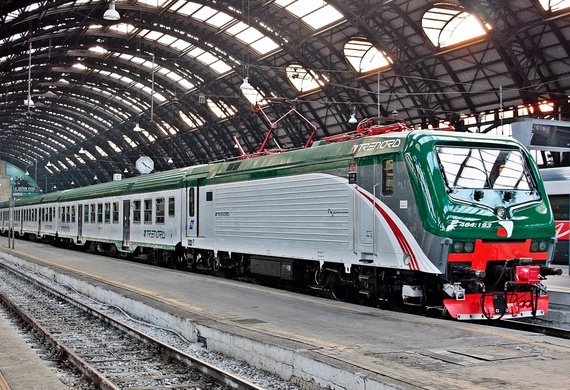 RegioExpress Trenord train departing from Milano Centrale