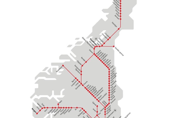 The Norwegian rail network