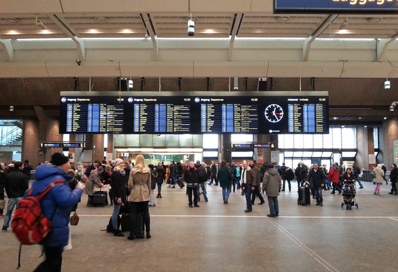 people at Oslo central station