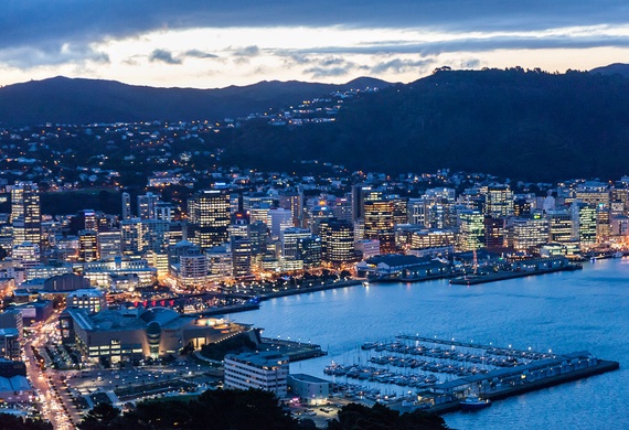 Wellington City at dusk