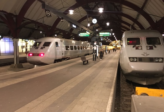 Trains at Stockholm Central station