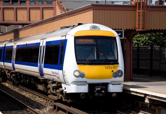 A Chiltern Railways Class 168 'Turbostar' in London Marylebone Station